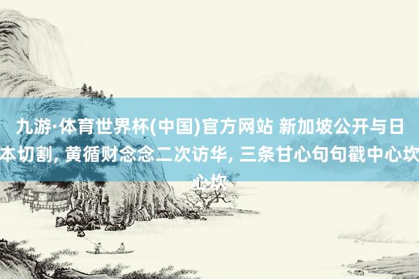 九游·体育世界杯(中国)官方网站 新加坡公开与日本切割, 黄循财念念二次访华, 三条甘心句句戳中心坎