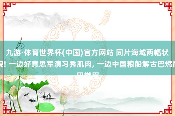 九游·体育世界杯(中国)官方网站 同片海域两幅状貌! 一边好意思军演习秀肌肉, 一边中国粮船解古巴燃眉