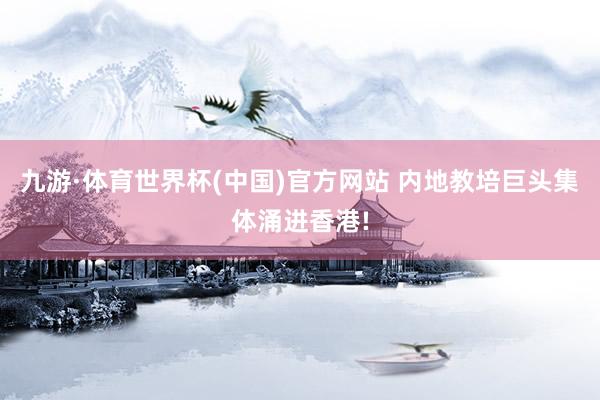 九游·体育世界杯(中国)官方网站 内地教培巨头集体涌进香港!