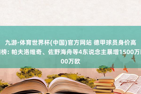 九游·体育世界杯(中国)官方网站 德甲球员身价高潮榜: 帕夫洛维奇、佐野海舟等4东说念主暴增1500万欧