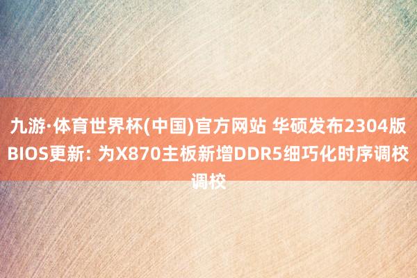 九游·体育世界杯(中国)官方网站 华硕发布2304版BIOS更新: 为X870主板新增DDR5细巧化时序调校