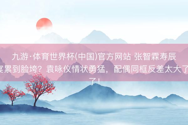 九游·体育世界杯(中国)官方网站 张智霖寿辰宴累到脸垮？袁咏仪情状勇猛，配偶同框反差太大了！