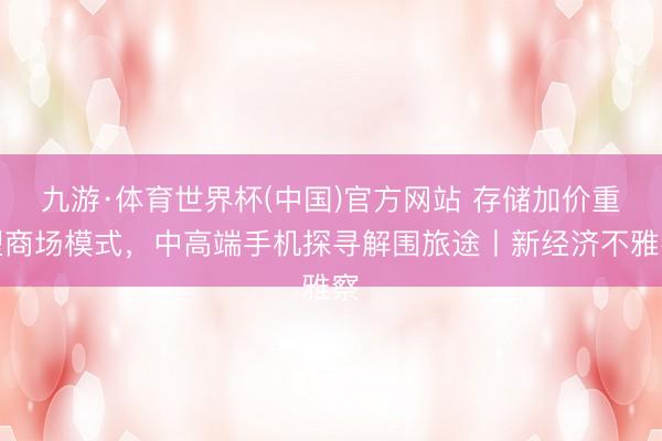 九游·体育世界杯(中国)官方网站 存储加价重塑商场模式,中高端手机探寻解围旅途丨新经济不雅察
