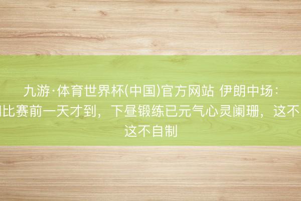 九游·体育世界杯(中国)官方网站 伊朗中场：咱们比赛前一天才到，下昼锻练已元气心灵阑珊，这不自制