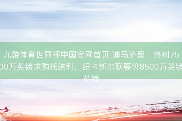 九游体育世界杯中国官网首页 迪马济奥：热刺7500万英镑求购托纳利，纽卡斯尔联要价8500万英镑